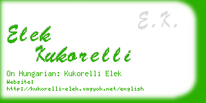 elek kukorelli business card